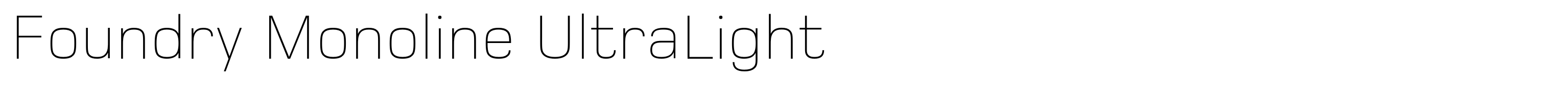 Foundry Monoline UltraLight